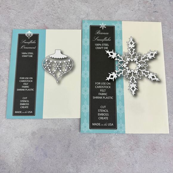 Mixed Lot of 3 Memory Box Holiday Dies Penny Black Stamp Winter Snowflake Tree - Picture 5 of 7